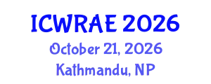 International Conference on Water Resources and Arid Environments (ICWRAE) October 21, 2026 - Kathmandu, Nepal
