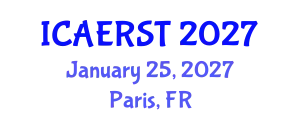 International Conference on Aerospace Electronics and Remote Sensing Technology (ICAERST) January 25, 2027 - Paris, France