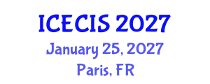International Conference on Electronics, Communication and Information Systems (ICECIS) January 25, 2027 - Paris, France