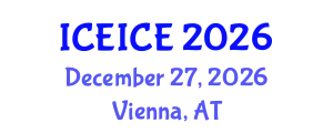 International Conference on Electrical, Instrumentation and Control Engineering (ICEICE) December 27, 2026 - Vienna, Austria