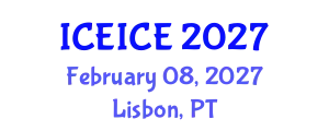 International Conference on Electrical, Instrumentation and Control Engineering (ICEICE) February 08, 2027 - Lisbon, Portugal