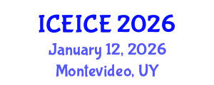 International Conference on Electrical, Instrumentation and Control Engineering (ICEICE) January 12, 2026 - Montevideo, Uruguay