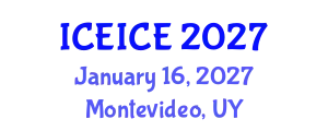 International Conference on Electrical, Instrumentation and Control Engineering (ICEICE) January 16, 2027 - Montevideo, Uruguay