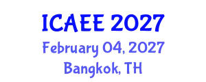 International Conference on Automobile and Electrical Engineering (ICAEE) February 04, 2027 - Bangkok, Thailand