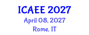 International Conference on Automobile and Electrical Engineering (ICAEE) April 08, 2027 - Rome, Italy