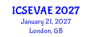 International Conference on Structural Engineering, Vibration and Aerospace Engineering (ICSEVAE) January 21, 2027 - London, United Kingdom