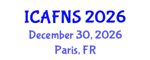 International Conference on Agrobiotechnology, Food and Nutritional Science (ICAFNS) December 30, 2026 - Paris, France