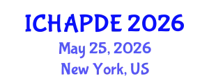International Conference on Harmonic Analysis and Partial Differential Equations (ICHAPDE) May 25, 2026 - New York, United States