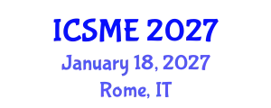International Conference on Science and Mathematics Education (ICSME) January 18, 2027 - Rome, Italy