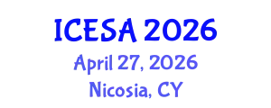 International Conference on Environmental Science and Applications (ICESA) April 27, 2026 - Nicosia, Cyprus