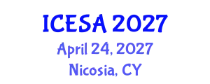 International Conference on Environmental Science and Applications (ICESA) April 24, 2027 - Nicosia, Cyprus