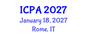 International Conference on Precision Agriculture (ICPA) January 18, 2027 - Rome, Italy
