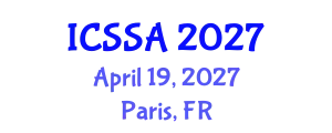 International Conference on Spectroscopy and Spectral Analysis (ICSSA) April 19, 2027 - Paris, France