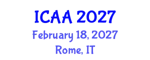 International Conference on Acoustics and Applications (ICAA) February 18, 2027 - Rome, Italy