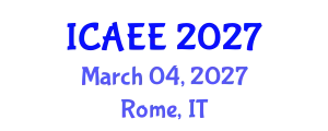 International Conference on Agriculture, Ecosystems and Environment (ICAEE) March 04, 2027 - Rome, Italy