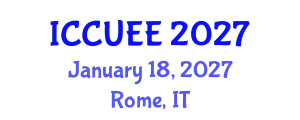 International Conference on Civil, Urban and Environmental Engineering (ICCUEE) January 18, 2027 - Rome, Italy