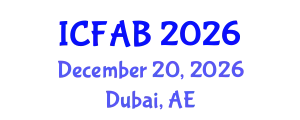 International Conference on Foot and Ankle Biomechanics (ICFAB) December 20, 2026 - Dubai, United Arab Emirates
