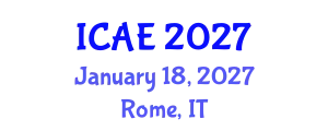 International Conference on Agricultural Economics (ICAE) January 18, 2027 - Rome, Italy