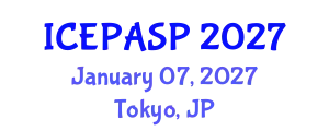 International Conference on Applied Social and Educational Psychology (ICEPASP) January 07, 2027 - Tokyo, Japan