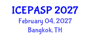 International Conference on Applied Social and Educational Psychology (ICEPASP) February 04, 2027 - Bangkok, Thailand
