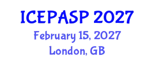 International Conference on Applied Social and Educational Psychology (ICEPASP) February 15, 2027 - London, United Kingdom