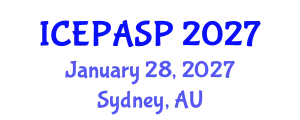 International Conference on Applied Social and Educational Psychology (ICEPASP) January 28, 2027 - Sydney, Australia