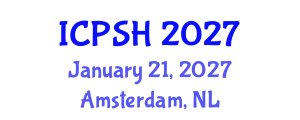 International Conference on Psychology and Social Harmony (ICPSH) January 21, 2027 - Amsterdam, Netherlands