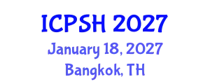 International Conference on Psychology and Social Harmony (ICPSH) January 18, 2027 - Bangkok, Thailand