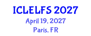 International Conference on Law, Evidence Law and Forensic Sciences (ICLELFS) April 19, 2027 - Paris, France
