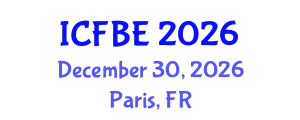International Conference on Food and Bioprocess Engineering (ICFBE) December 30, 2026 - Paris, France
