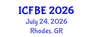 International Conference on Food and Bioprocess Engineering (ICFBE) July 24, 2026 - Rhodes, Greece