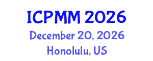 International Conference on Pain Medicine and Management (ICPMM) December 20, 2026 - Honolulu, United States