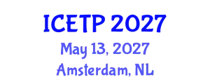 International Conference on Environmental Toxicology and Pharmacology (ICETP) May 13, 2027 - Amsterdam, Netherlands