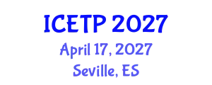 International Conference on Environmental Toxicology and Pharmacology (ICETP) April 17, 2027 - Seville, Spain
