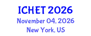 International Conference on Hydrogen Energy and Technologies (ICHET) November 04, 2026 - New York, United States