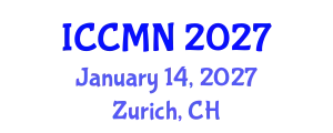 International Conference on Computational and Mathematical Neuroscience (ICCMN) January 14, 2027 - Zurich, Switzerland