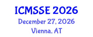 International Conference on Medicine and Science in Sports and Exercise (ICMSSE) December 27, 2026 - Vienna, Austria