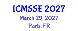 International Conference on Medicine and Science in Sports and Exercise (ICMSSE) March 29, 2027 - Paris, France