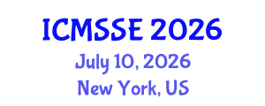 International Conference on Medicine and Science in Sports and Exercise (ICMSSE) July 10, 2026 - New York, United States