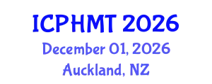 International Conference on Public Health and Medical Technology (ICPHMT) December 01, 2026 - Auckland, New Zealand