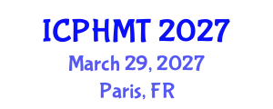 International Conference on Public Health and Medical Technology (ICPHMT) March 29, 2027 - Paris, France