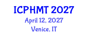 International Conference on Public Health and Medical Technology (ICPHMT) April 12, 2027 - Venice, Italy