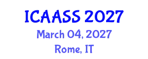 International Conference on Astronomy, Astrophysics, Space Science (ICAASS) March 04, 2027 - Rome, Italy
