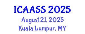 International Conference on Astronomy, Astrophysics and Space Science (ICAASS) August 21, 2025 - Kuala Lumpur, Malaysia
