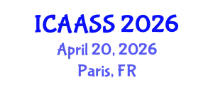 International Conference on Astronomy, Astrophysics and Space Science (ICAASS) April 20, 2026 - Paris, France