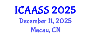 International Conference on Astronomy, Astrophysics and Space Science (ICAASS) December 11, 2025 - Macau, China