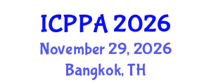 International Conference on Plasma Physics and Applications (ICPPA) November 29, 2026 - Bangkok, Thailand