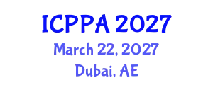 International Conference on Plasma Physics and Applications (ICPPA) March 22, 2027 - Dubai, United Arab Emirates