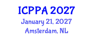 International Conference on Plasma Physics and Applications (ICPPA) January 21, 2027 - Amsterdam, Netherlands