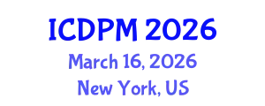 International Conference on Disaster Prevention and Mitigation (ICDPM) March 16, 2026 - New York, United States
